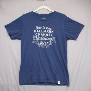 Hallmark Channel Graphic Print T-Shirt‎ Blue Women Size | M